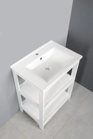 Aqualine Aqualine, ETIDE policová umývadlová skrinka 61,5x85x44 cm, matná biela, ET610