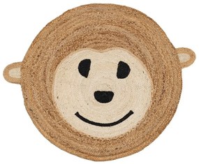 Jutový detský koberec v prírodnej farbe ø 100 cm Chiquillo – Ixia