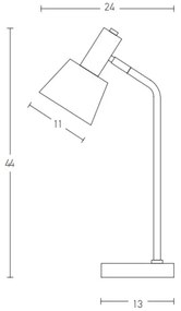 Zambelis 20220 - Stolná lampa 1xE14/25W/230V šedá