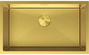 Mexen Trixo, 1-komorový nerezový drez 750 x 440 mm, brúsená zlatá, 6415751000-55