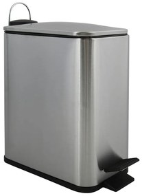 Nášľapný oceľový odpadkový kôš v matne striebornej farbe 5 l Erik – Spirella