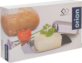 Nádobka na maslo z nehrdzavejúcej ocele v striebornej farbe – Orion