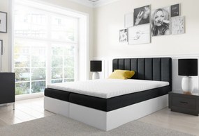 Čalúnená posteľ VIOLETA + topper, 120x200, inari 100/biela eko