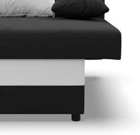 Pohovka NOLA rozkladacia, čierna / biela