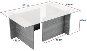 Konferenčný stolík Vetrino Anthracite