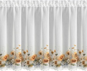KRÁTKA ZÁCLONA NA PÁSKE SUNFLOWER 150X70 CM KVETY