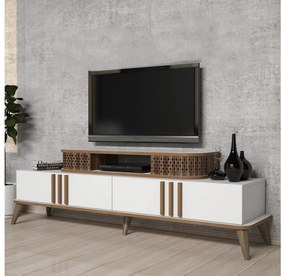 TV stolík/skrinka Lamele 2 (biela). Akcia -19%. Vlastná spoľahlivá doprava až k Vám domov. 1095639