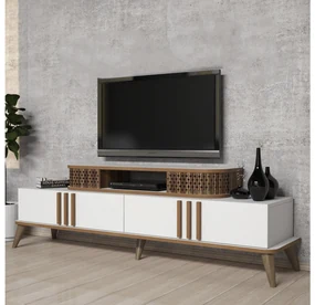 TV stolík/skrinka Lamele 2 (biela). Akcia -19%. Vlastná spoľahlivá doprava až k Vám domov. 1095639