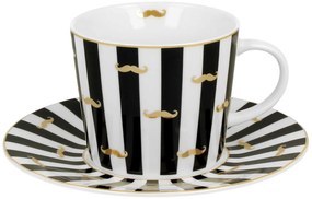 Porcelánová šálka s podšálkou Moustache 250 ml