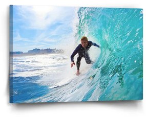 Sablio Obraz surfista na vlne - 60x40 cm
