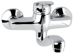 Mereo Mereo, Drezová nástenná batéria, Sonáta, s ramienkom plochým vyhnutým 200 mm, chróm, MER-CB301N