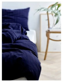 Tmavomodré damaškové obliečky na jednolôžko 140x200 cm Noble – Södahl