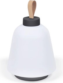 Biela plastová LED stmievateľná stolová lampa (výška 24 cm) Udiya – Kave Home