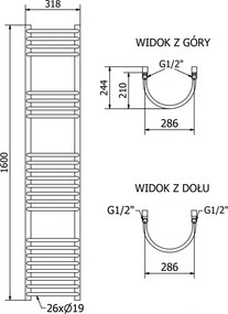 Mexen Eros, elektrické vykurovacie teleso 1600 x 318 mm, 600 W, biela, W112-1600-318-2600-20