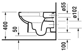 Duravit No.1 - Závesné WC, Rimless, biela 25620900002