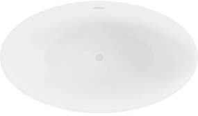 Mexen Nike, voľne stojaca vaňa 175 x 100 cm, biela-čierna, biely prepad, 54071751075-20