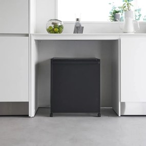 Čierny kovový odpadkový kôš na triedený odpad Tower – YAMAZAKI