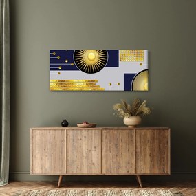 Obraz - Zlaté kruhy (120x50 cm)