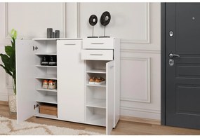 Botník (skrinka na topánky) Adralona 3 (biela). Akcia -17%. Vlastná spoľahlivá doprava až k Vám domov. 1108465
