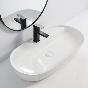 Erga Kahlani, umývadlo na dosku 810x410x135 mm, biela lesklá, ERG-V03-9486D-WH
