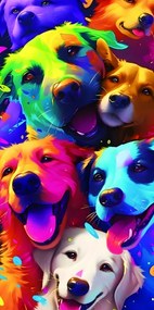 Plážová osuška WOOF 100x180 cm farebná, 100% mikrovlákno