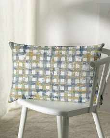 Karin - jednoduchá obliečka, 60x40cm farba produktu modrá látka zapletaná, vzorované
