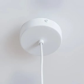 Závesný luster ETNA II na lanku 1xE27/15W/230V pr. 18,5 cm biela