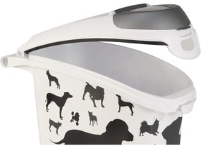 Biely kontajner na krmivo Curver, 23 l