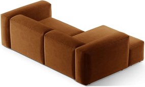 Rohová pohovka v tehlovej farbe (ľavý roh/s leňoškou) Bergamo – Cosmopolitan Design