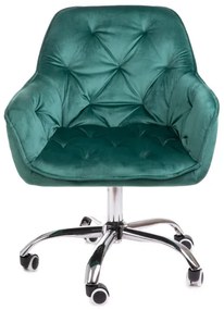 Kancelárska stolička FLOSSI zamatová zelená ALL 859262