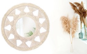 Dekorstudio Nástenné pletené zrkadlo BOHO 65cm