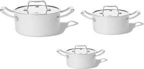 Elmich Sada keramických hrncov Vital 3 ks – krémovo biela