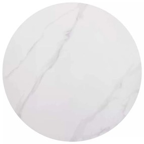 Jedálenský stôl Rion - priemer 90 cm, mramor / čierna