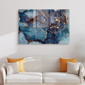 Sklenený obraz 100x70 cm Dark Marble - Wallity