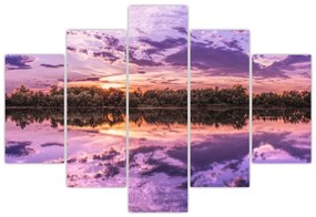 Obraz fialového neba (150x105 cm)