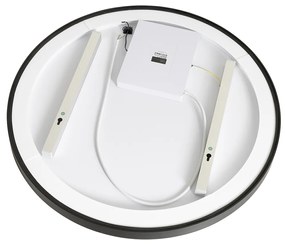 Kúpeľňové zrkadlo čierne 70 cm vrátane LED 3-stupňové stmievateľné s dotykovým okrúhlym - Miral