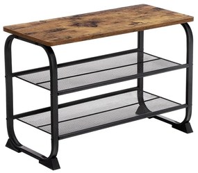 VASAGLE lavica na topánky s priemyselným dizajnom LMR32BX