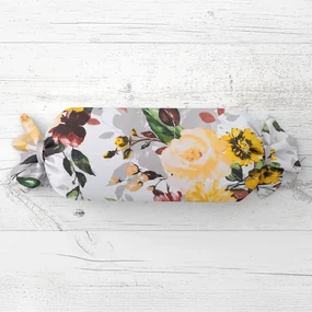 Biante Vankúš valec bonbon Sandra SA-217 Veľké žlté kvety 15x60 cm
