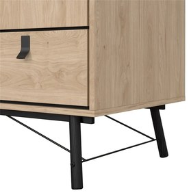 Šatníková skriňa v dekore duba v prírodnej farbe 150x200 cm Ry – Tvilum