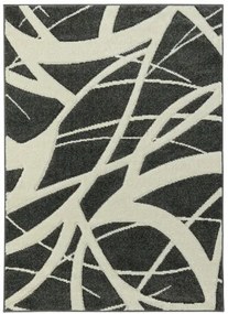 Koberce Breno Kusový koberec PORTLAND 57/RT4E, čierna, viacfarebná,133 x 190 cm