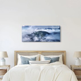 Obraz lesa v hmle (120x50 cm)