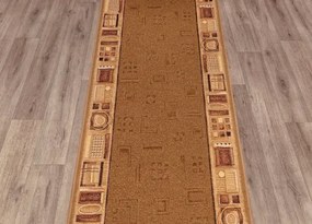 Koberce Breno Behúň JENA 35, šíře role 100 cm, hnedá, viacfarebná