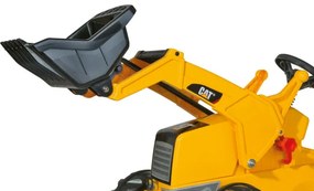 Šlapací traktor CAT s prednou aj zadnou lyžicou Rolly Toys 813001