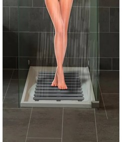 WENKO 22947100-Predložka do sprchy vhodná do interiéru aj exteriéru 55x55 cm sivá