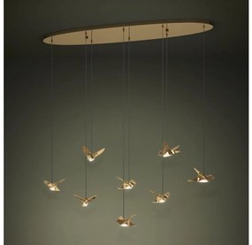 Eglo 390397 - LED Stmievateľný luster na lanku PARATEBUENO 8xLED/4,2W/230V zlatá