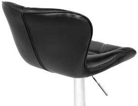 Sada 2 barových otočných stoličiek z umelej kože čierna VALETTA Beliani