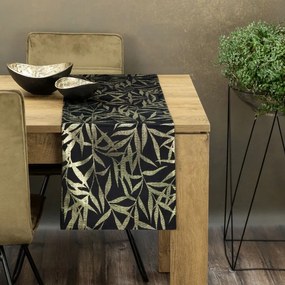 Dekorstudio Elegantný zamatový behúň na stôl BLINK 15 čierny Rozmer behúňa (šírka x dĺžka): 35x180cm