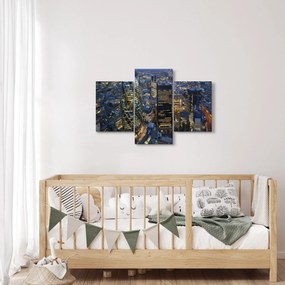 Obraz - Večerná panoráma Londýna (90x60 cm)
