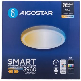 Aigostar - LED stropné svietidlo LED/36W/230V + diaľkové ovládanie