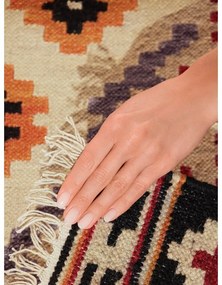 Červený obojstranný ručne tkaný vlnený behúň 60x190 cm Kamal Kian – Nouristan